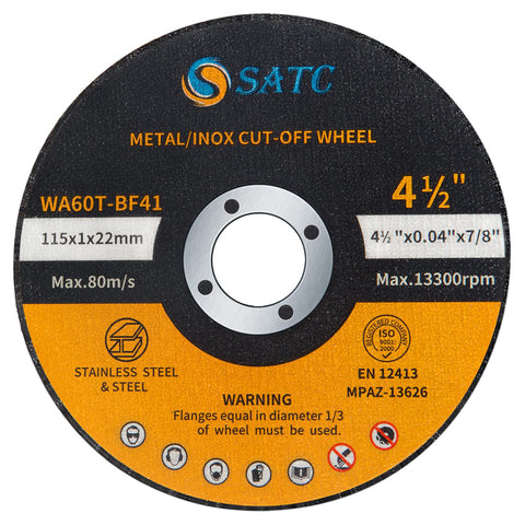 S SATC Cutting Wheel 50 PCS Cut Off Wheel 4.5"x.040"x7/8" Cutting Disc Ultra Thin Metal & Stainless Steel
