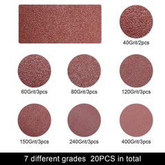 20PCS 3x18 Sanding Belt Sanding Belts (3 Each of 60, 80, 120,150,240,400 Grits, 2 of 40 Grits)