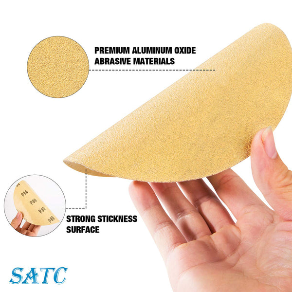 S SATC 6 Inch 80 Grit Sanding Discs 50 Pack - PSA Self Adhesive - View #4