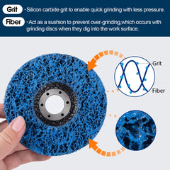 Strip Discs 5PCS Bule Stripping Wheel 4-1/2" x 7/8" Fit Angle Grinder Clean and Remove Paint Rust and Oxidation