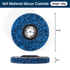 Strip Discs 5PCS Bule Stripping Wheel 4-1/2" x 7/8" Fit Angle Grinder Clean and Remove Paint Rust and Oxidation