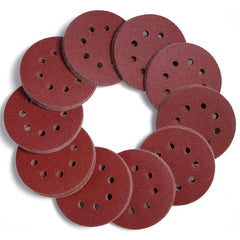 150 PCS Sanding Discs 5-Inch 8-Hole Aluminum Oxide Sandpaper for Woodworking Hook and Loop Adhesive for Random Orbital Sander