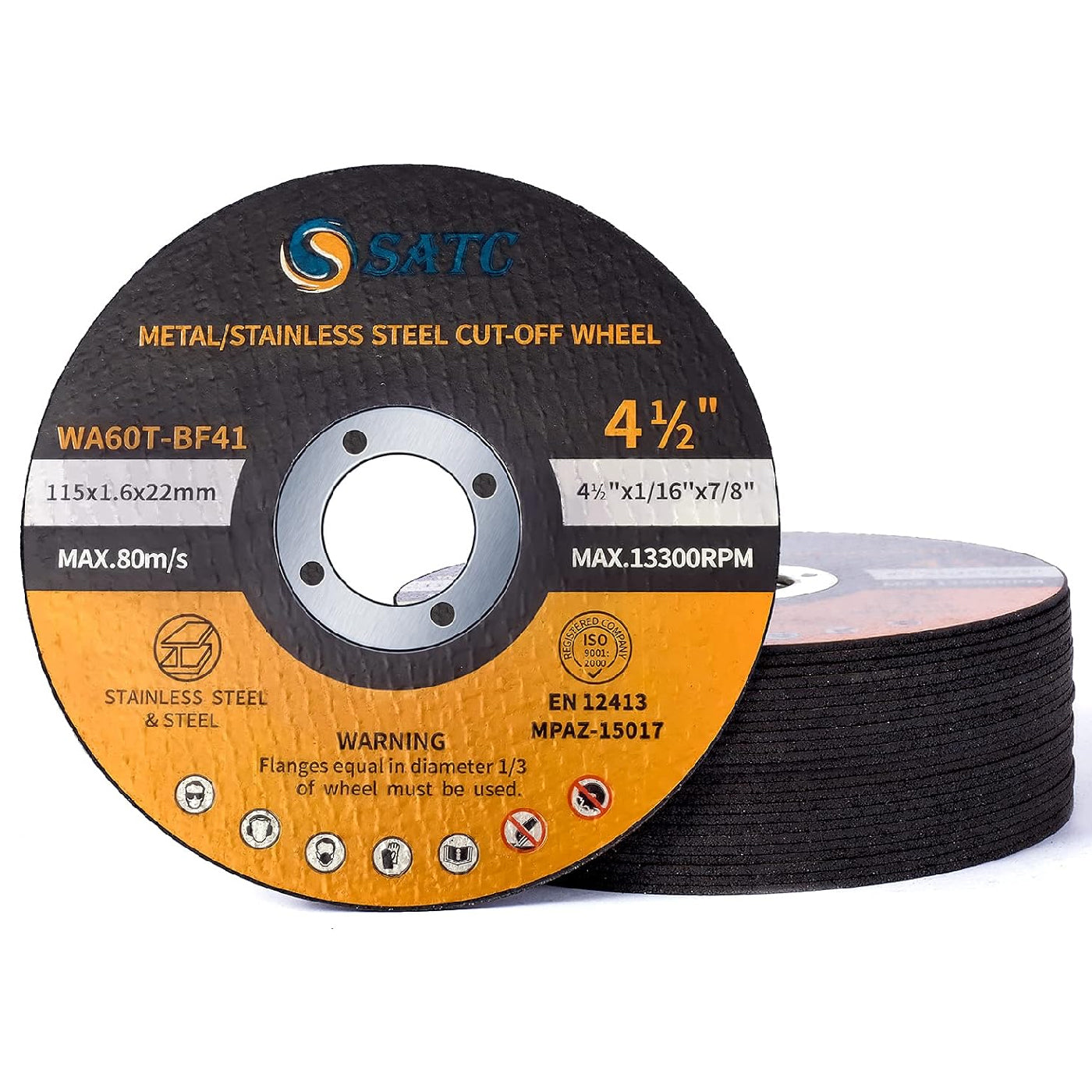 S SATC 25 PCS Cut Off Wheels 4.5 Inch Angle Grinder Cutting Wheel 4 .5