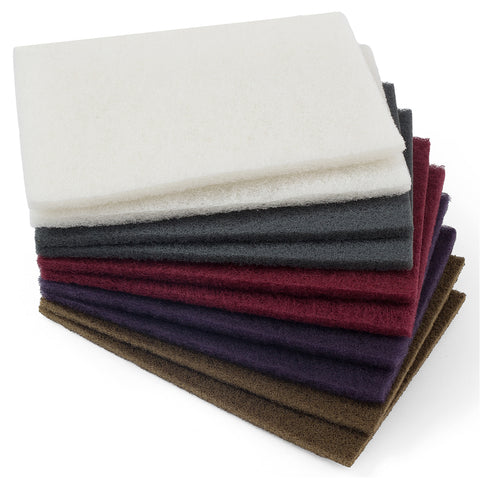 S SATC 6" x 9" 10 Pack General Purpose Scuff Pads,2 Each Maroon,Gray,Gold,Purple and White Scuff Pads for Scuffing,Scouring,Sanding,Paint Primer Prep Adhesion Scratch for Automotive Restoration