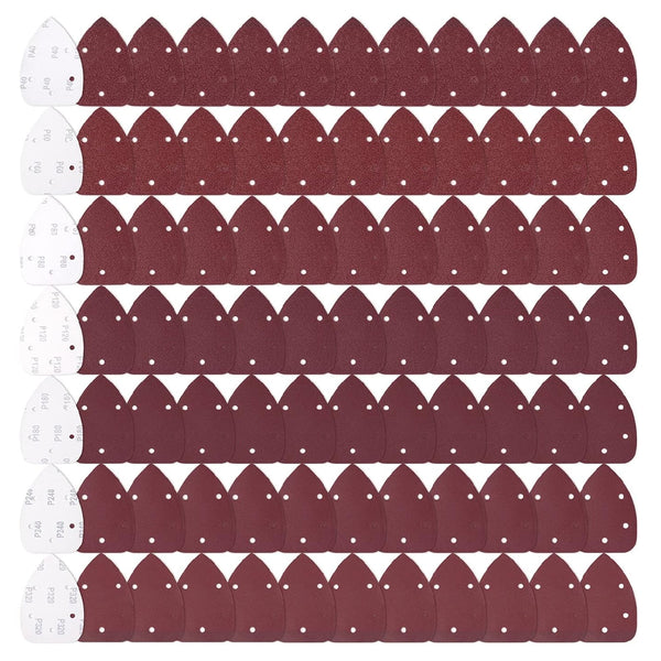 84 PCS Mouse Detail Sander Sandpaper Sanding Paper Assorted 40/60/80/120/180/240/320 Grits