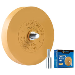 Decal Eraser Wheel 4 Inch Pin Stripe Removal Tool 1 Pack Adhesive Remover Wheel with Pad & Adapter Graphics Removal Tool Eraser Wheel Decal Remover