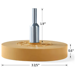 Decal Eraser Wheel 4 Inch Pin Stripe Removal Tool 1 Pack Adhesive Remover Wheel with Pad & Adapter Graphics Removal Tool Eraser Wheel Decal Remover