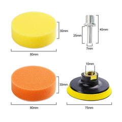Buffing Pads For Drill 22PCS Foam Drill Buffing Kit Car Drill Polishing Kit for Car Sanding, Buffing, Waxing(18 Pads+2 Drill Adapters+2 Suction Cups)