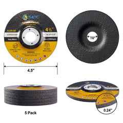 4-1/2 Grinding Disc 5PCS 120 Grit Metal Grinding Wheels for Angle Grinders