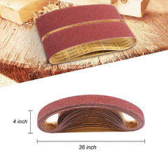 Sanding Belts 4×36-Inch Sanding Belt Belt Sander Belt Sander Paper (2 Each of 60, 80, 120,150,240,400 Grits) Aluminum Oxide 12PCS
