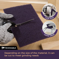 S SATC 6" x 9" Purple General Purpose Scuff Pads,10 Pack Paint Primer Prep Adhesion Scratch Automotive Scotch Brite Pads for Scuffing,Scouring,Sanding