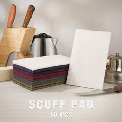S SATC 6" x 9" 10 Pack General Purpose Scuff Pads,2 Each Maroon,Gray,Gold,Purple and White Scuff Pads for Scuffing,Scouring,Sanding,Paint Primer Prep Adhesion Scratch for Automotive Restoration