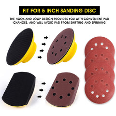 S SATC Sanding Blocks 5 Inch Hook and Loop Sanding Block 2 PCS Round and Mouse Hand Sanding Block for Wood Furniture Restoration Home Arts and Crafts