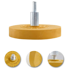 4 Inch Decal Removal Eraser Wheel – Rubber Pinstripe Remover With Drill Arbor