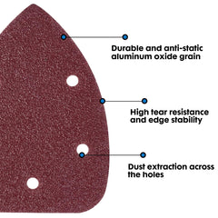 84 PCS Mouse Detail Sander Sandpaper Sanding Paper Assorted 40/60/80/120/180/240/320 Grits