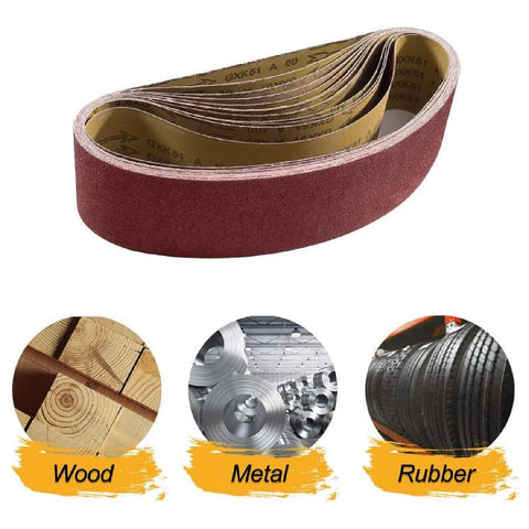 Sanding Belts 4×36-Inch Sanding Belt Belt Sander Belt Sander Paper (2 Each of 60, 80, 120,150,240,400 Grits) Aluminum Oxide 12PCS