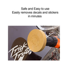 Decal Eraser Wheel 4 Inch Pin Stripe Removal Tool 1 Pack Adhesive Remover Wheel with Pad & Adapter Graphics Removal Tool Eraser Wheel Decal Remover