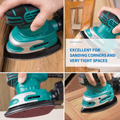 84 PCS Mouse Detail Sander Sandpaper Sanding Paper Assorted 40/60/80/120/180/240/320 Grits