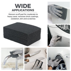 S SATC 6" x 9" Gray General Purpose Scuff Pads,10 Pack Automotive Scotch Brite Pads for Scuffing,Scouring,Sanding,Paint Primer Prep Adhesion Scratch Scuff Pads for Woodworking,Automotive Restoration