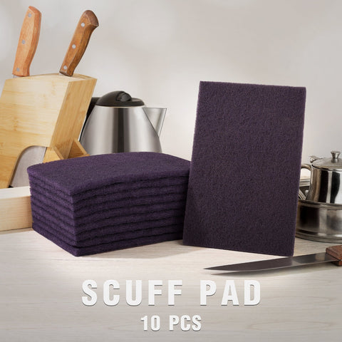 S SATC 6" x 9" Purple General Purpose Scuff Pads,10 Pack Paint Primer Prep Adhesion Scratch Automotive Scotch Brite Pads for Scuffing,Scouring,Sanding