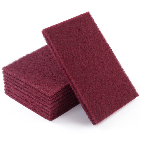 S SATC 6" x 9" Maroon General Purpose Scuff Pads,10 Pack Automotive Scotch Brite Pads for Scuffing,Scouring,Sanding,Paint Primer Prep Adhesion Scratch for Automotive Restoration,Handicrafts