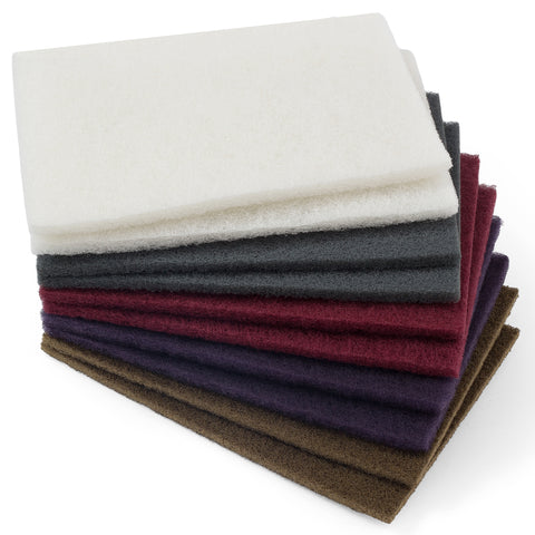 S SATC 6" x 9" 10 Pack General Purpose Scuff Pads,2 Each Maroon,Gray,Gold,Purple and White Scuff Pads for Scuffing,Scouring,Sanding,Paint Primer Prep Adhesion Scratch for Automotive Restoration