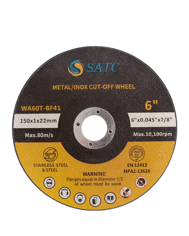 25 PCS Cut Off Wheels 6 Inch Cutting Wheel 6"x.040"x7/8" Cutting Discs Fits Angle Grinder Concrete Accessories Saw Grinder Metal Cut Tools Grinder Attachment - SSATC