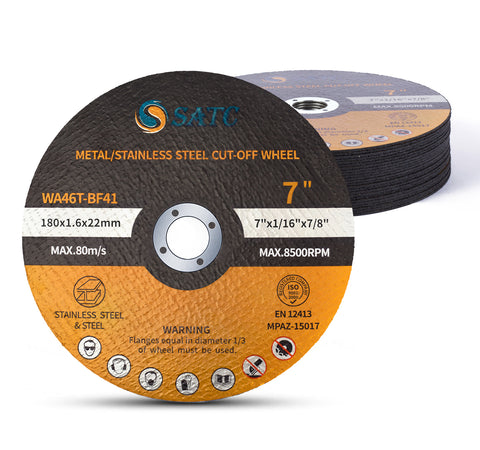7" Cutting Wheel 25 PCS Metal Cutting Blade 7 x 1/16 x 7/8 inch Cutting Disc Die Grinder Disc Fits Angle Grinder Air Tool - SSATC