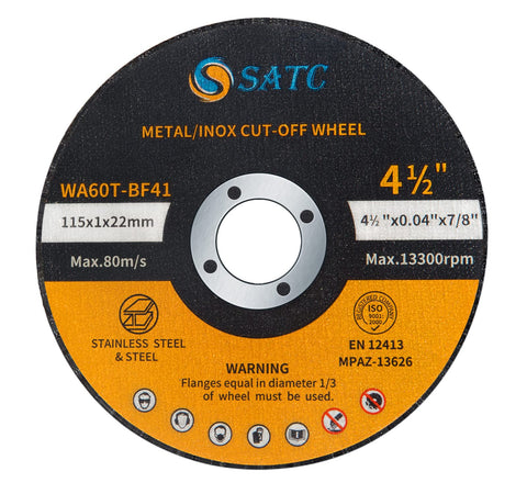 S SATC Cutting Wheel 50 PCS Cut Off Wheel 4.5"x.040"x7/8" Cutting Disc Ultra Thin Metal & Stainless Steel