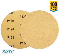 SATC 100 PCS PSA Sanding Discs 6 Inch 120 Grit  Aluminum Oxide